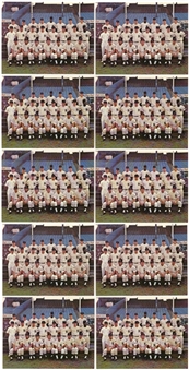 Lot of (10) 1969 Syracuse Chiefs Team Photo Post Cards Featuring Thurman Munson